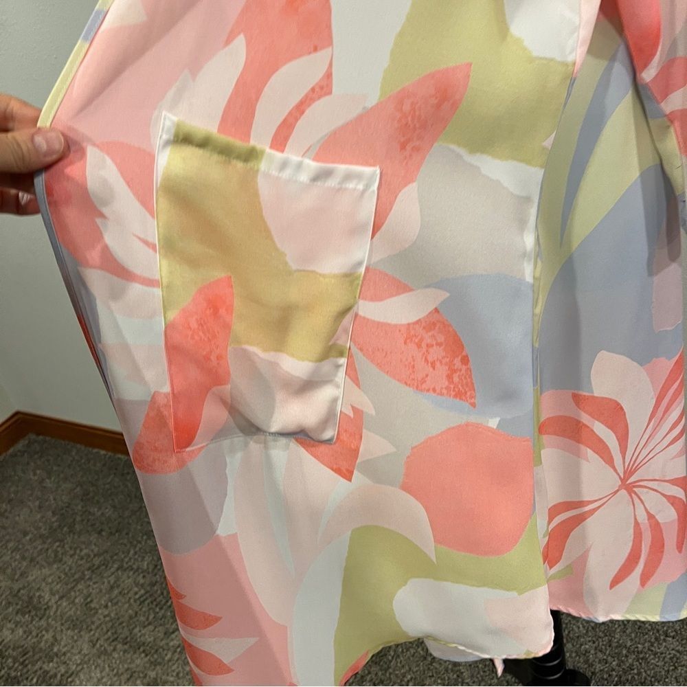 Floral swim cover up Kimono size L/XL - Picture 7 of 13